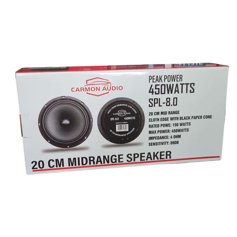 CARMON AUDIO SPL8.0 450W 150 RMS 20CM MİDRANGE