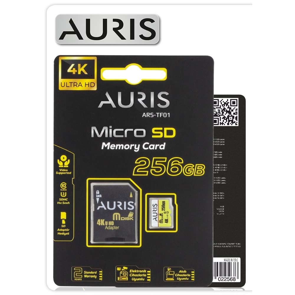 AURIS 256 GB SD Kart 3.0 Aktarım Hızı