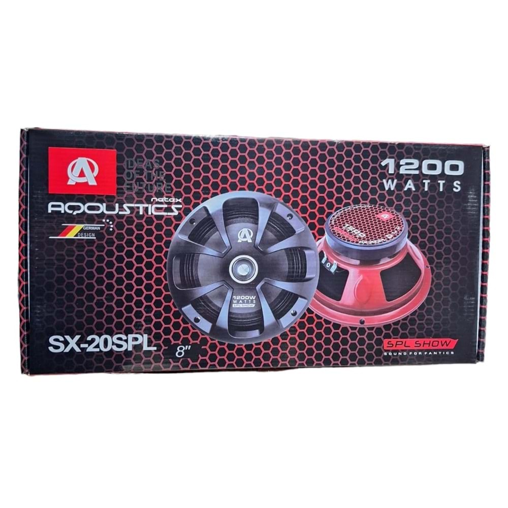 NETEX AQOUSTİCS SX20SPL 20 CM SPL MİDRANGE 1200 WAT 150 RMS