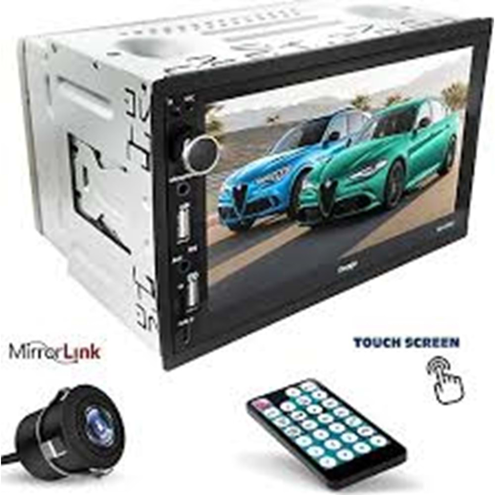 TWOGO GO3356C Double Teyp 7 İnç 4x60 Watt Mirrorlink