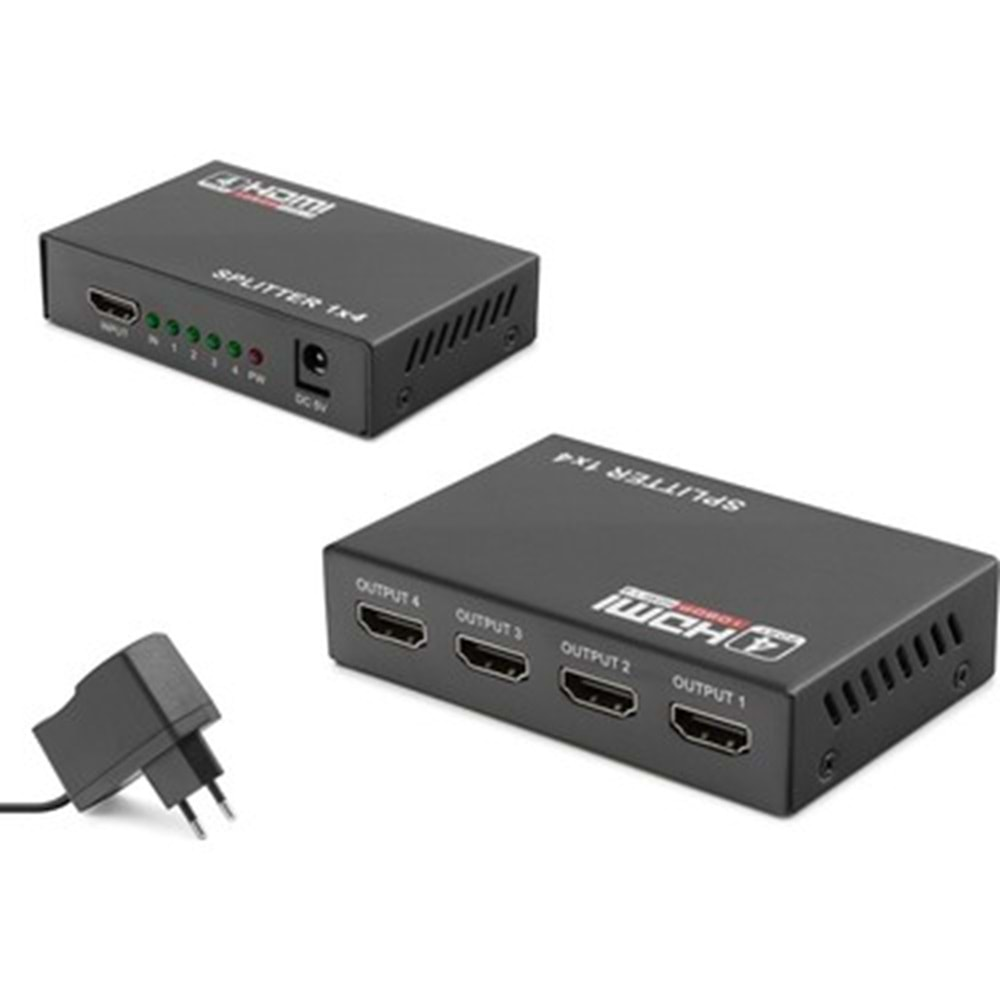 HADRON HDX1284 HDMI SPLITTER 1.4V 1080P 3D 1GİRİŞ 2ÇIKIŞ