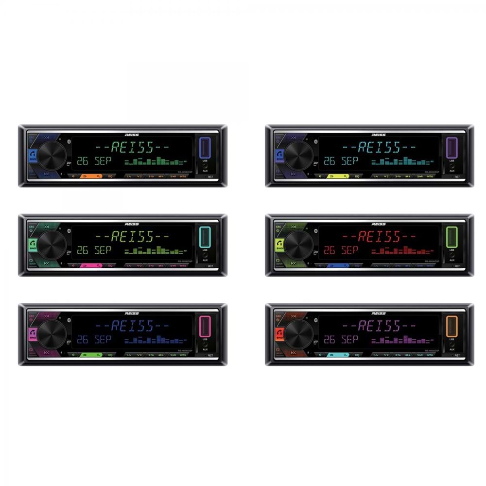 REISS AUDIO RSMX88DSP 3 Amfi Çıkışlı Profesyonel DSP işlemcili RBG Işıklı Bluetooth TEYP