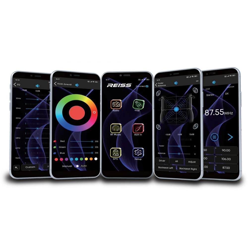 REISS AUDIO RSMX88DSP 3 Amfi Çıkışlı Profesyonel DSP işlemcili RBG Işıklı Bluetooth TEYP