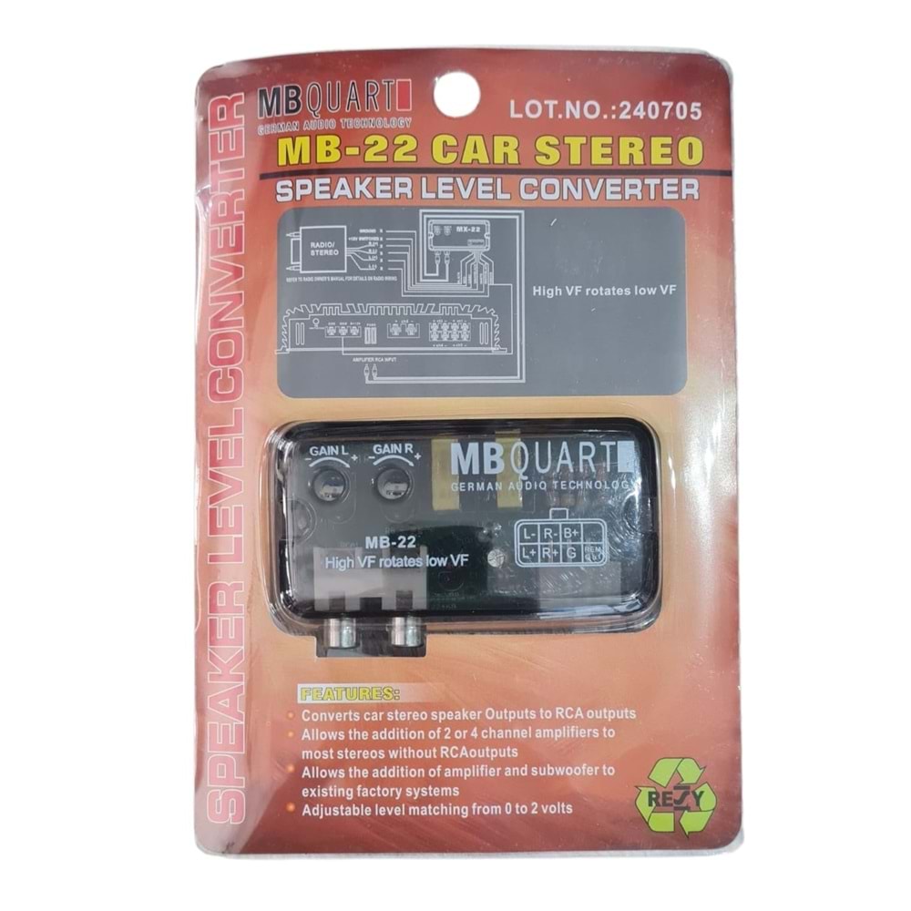 MB QUART MB22 2 KANAL DÖNÜŞTÜRÜCÜ