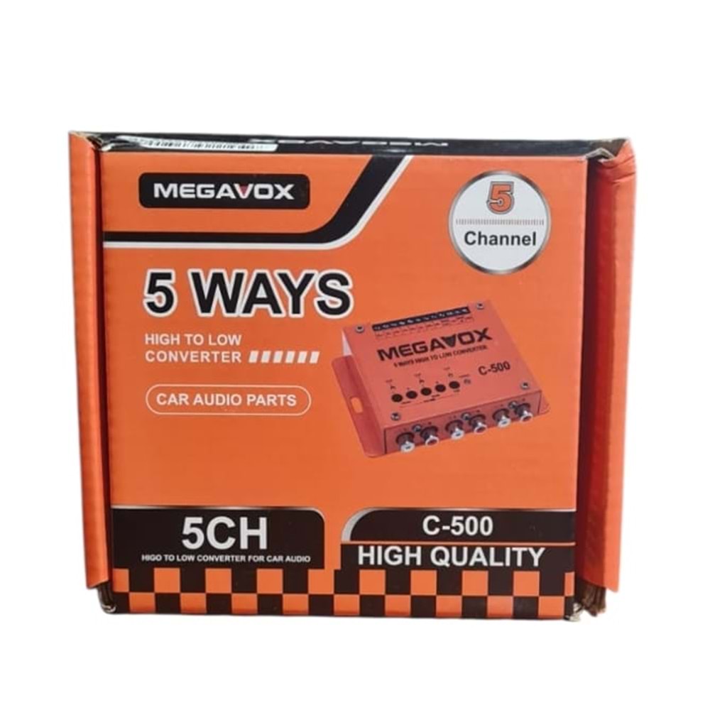 MEGAVOX C500 5 KANAL HI TO CONVERTER AMFİ ÇEVİRİCİ