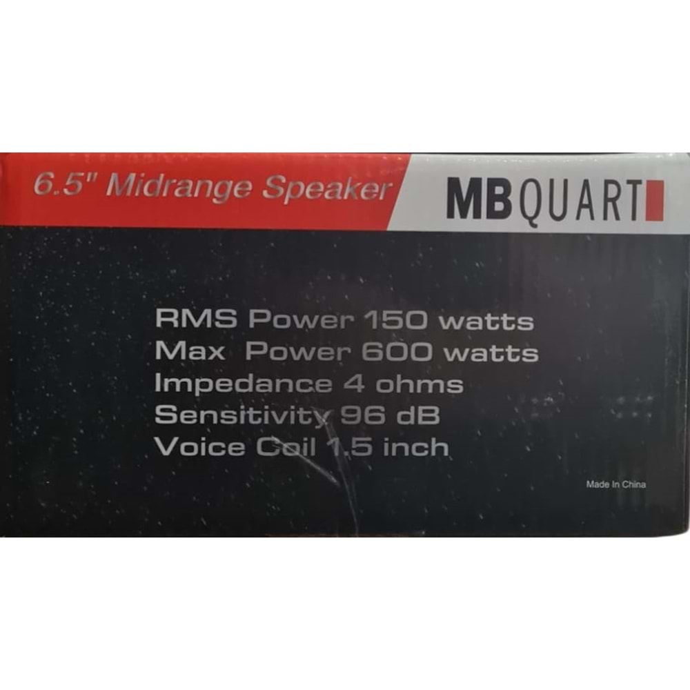 MB QUART MB65B 16 CM 150 RMS MAX 600W MIDRENGE