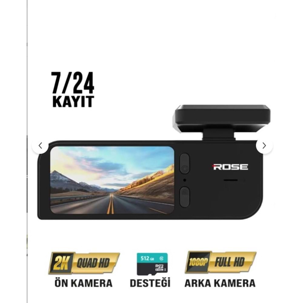 ROSE MR76 2K+1K 2 Kameralı Araç DVR