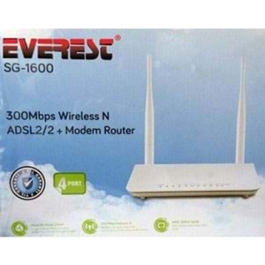 TR//EVEREST Sg1600 Ethernet 4 Port 300Mbps Kablosuz 5Dbn 2Ant.Adsl Modem