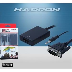 HADRON HDX7794 ÇEVİRİCİ VGA TO HDMI SESLİ	(HD4458)