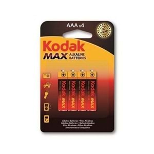 TR//KODAK Max Super Alkalıne İnce Pil-AAA Pakette 4 Adet