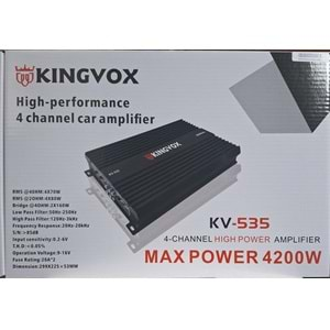 KINGVOX KV535 4X70 RMS 4 KANAL AMFİ