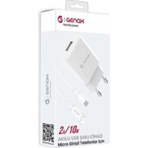 GENAX GNX003 TYPE-C - USB ŞARJ ADAPTÖRÜ SET 2.6A 13W BEYAZ