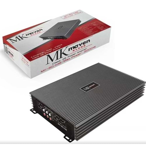 MK MAVEN KLANG MK60.4AB 4 KANAL 60 RMS 3000W AB CLASS AMPLIFIER