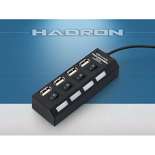 TR//HADRON HDX7008 HN102 Işıklı Anahtarlı Siyah Hub Çoklayıcı