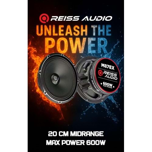 REISS AUDIO RSM87EX 20 CM 600W 300 RMS MİDRANGE