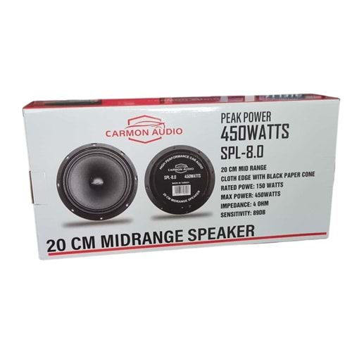 CARMON AUDIO SPL8.0 450W 150 RMS 20CM MİDRANGE