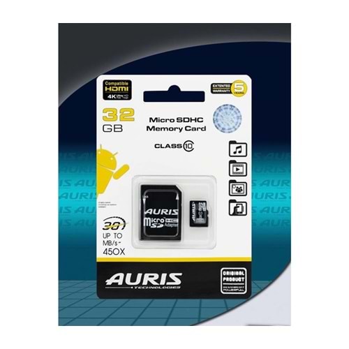 AURIS 32 GB SD Kart 3.0 Aktarım Hızı