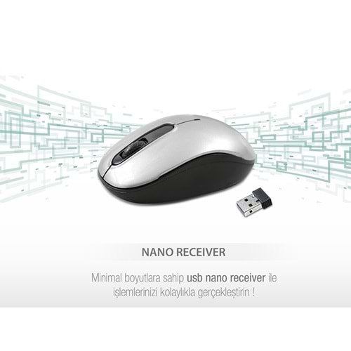 TR//EVEREST SMW666 Usb 3 Renk 2.4Ghz Optik Wireless Mouse
