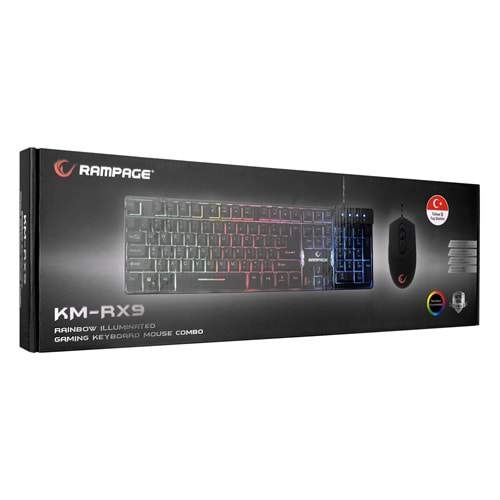 TR//RAMPAGE KM-RX9 CYPHER Aydınlatmalı Q Standart Oyuncu KlavyE SET