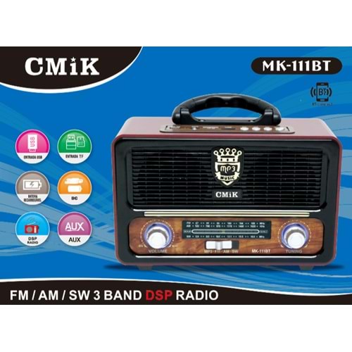 TR//CMİK MK111BT USB SD FM PLAYER