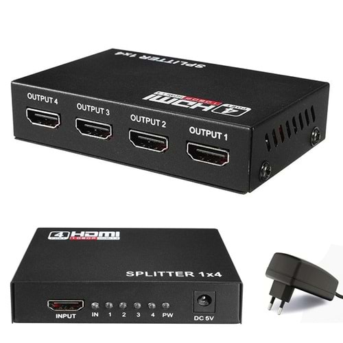 GABBLE (16873) GABHS04 Hdmi Splitter 1 Giriş 4 Çıkış