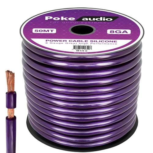 Poke PK-1410 8GA Oto Anfi Power Kablo Silikon 50mt