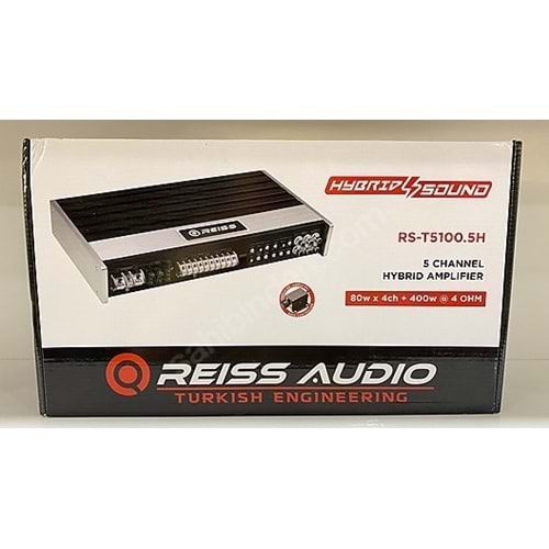 REISS AUDIO RST5100.5H 5 KANAL 80WX4CH+400W HYBRİD AMFİ