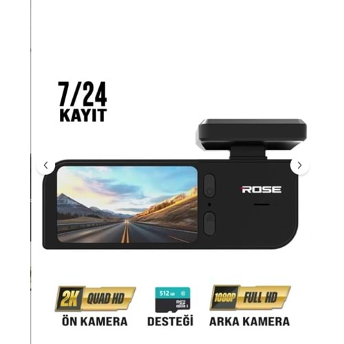 ROSE MR76 2K+1K 2 Kameralı Araç DVR