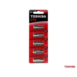 TR//Toshiba 27A BP Alkalin Pil 5Li Pakette Bulunur