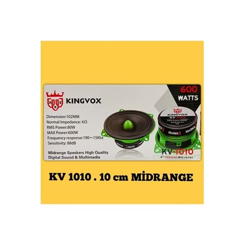 KİNGVOX KV1010-10CM 600WATT Midrange